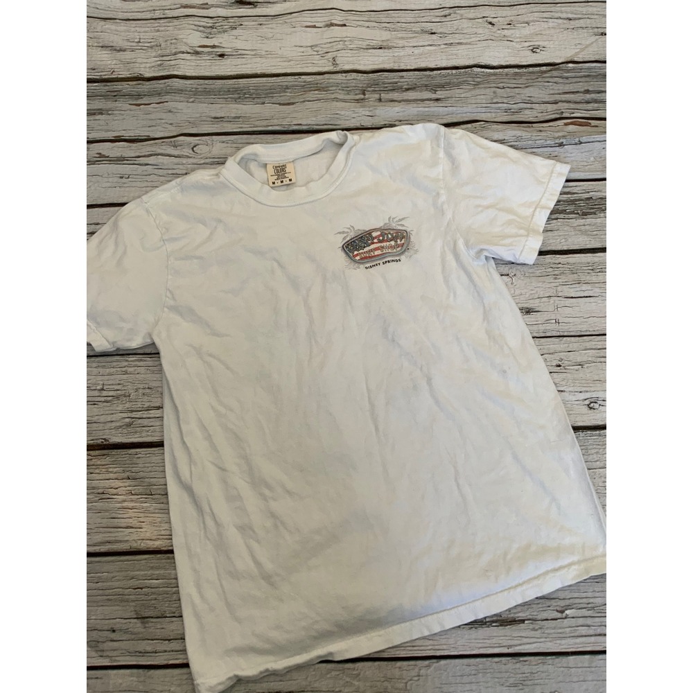 Ron Jon Surf Shop Disney Springs White Graphic T-Shirt Comfort Colors Medium